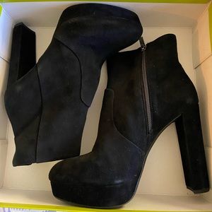 Gianni Bini Kianne Suede Platform Block Heel Booties